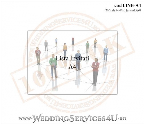 LINB-A4 Lista de Invitati pentru Nunta sau Botez